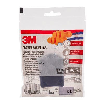 Bouchons d'oreilles réutilisables 3M avec cordelette et boite