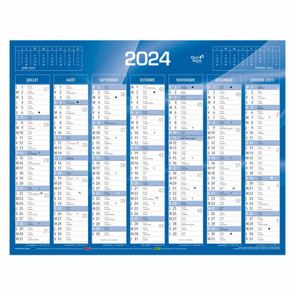 Calendrier Quo Vadis 32x42 cm Bleu