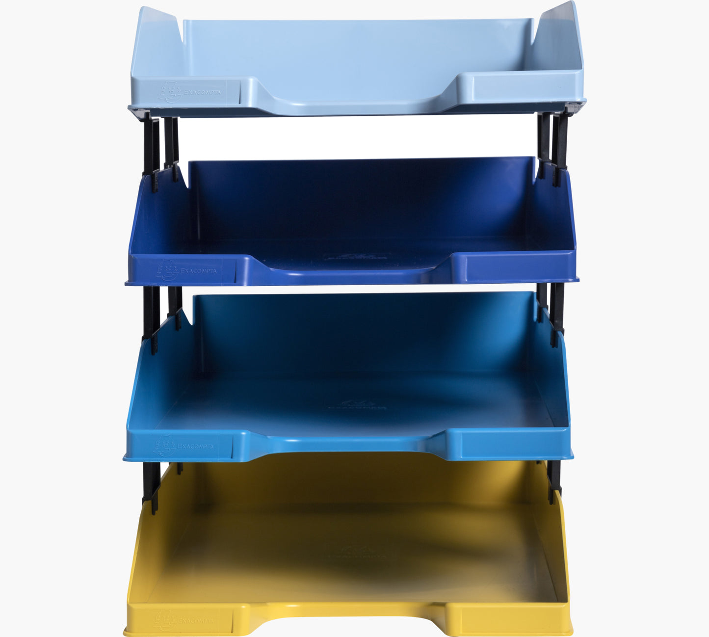 Corbeille courrier bee blue set de 4 -assorti