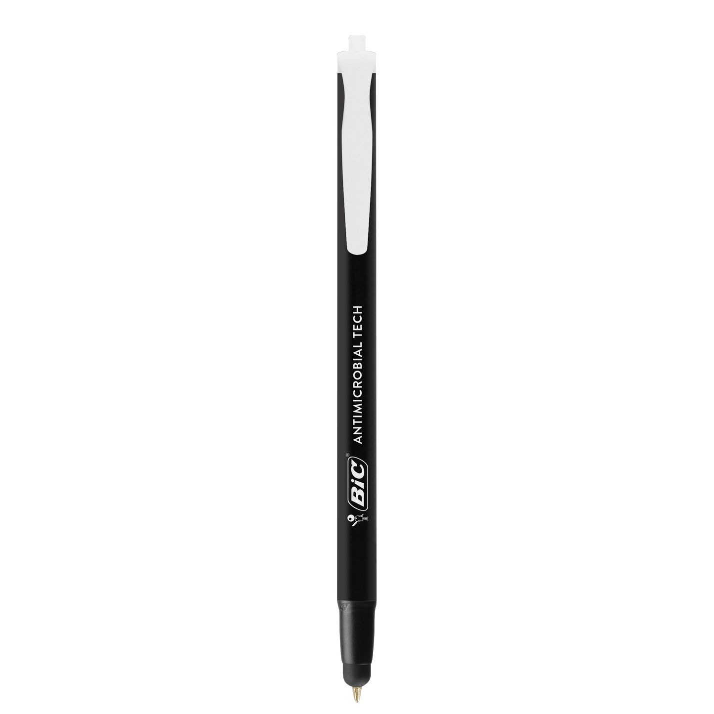 Stylo bille clic noir - protection antimicrobienne