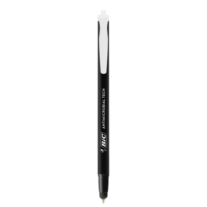 Stylo bille clic noir - protection antimicrobienne