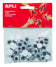 Yeux mobiles adhésifs - 100 unités, non rotatifs