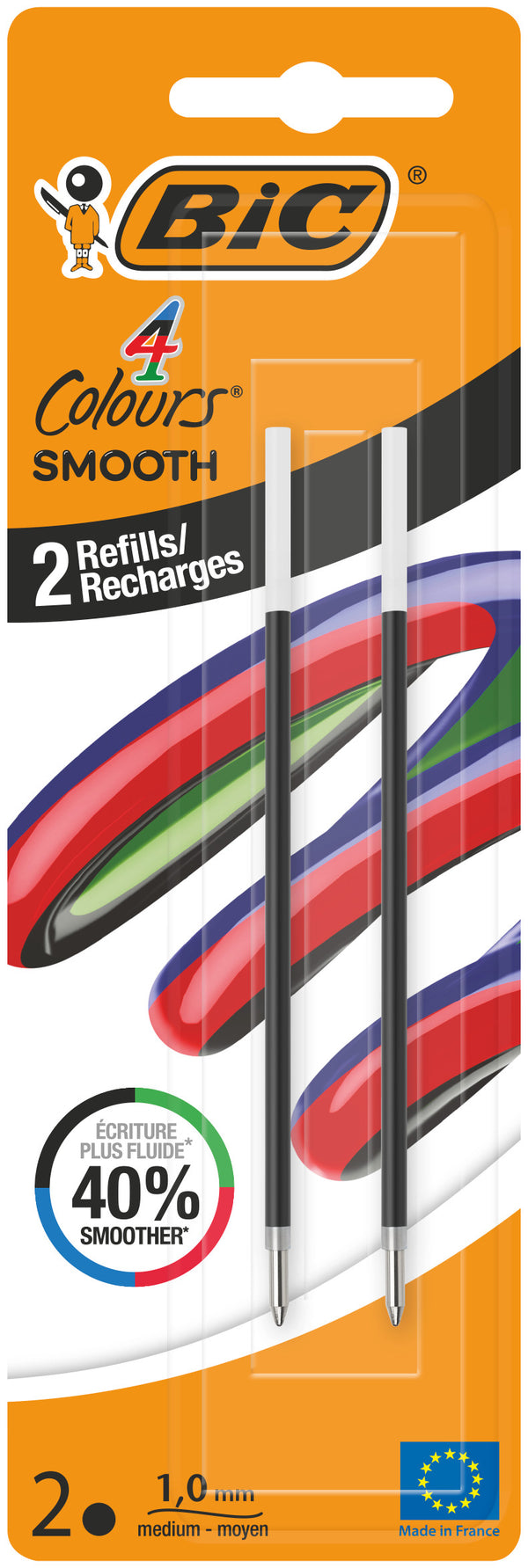 Recharges stylo 4 couleurs - écriture ultra-fluide