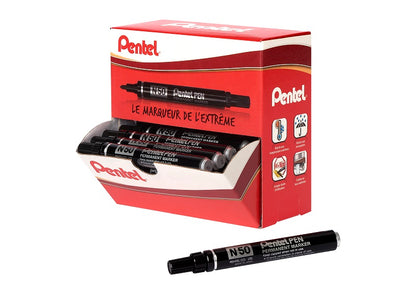 Marqueur permanent Pentel N50 pointe ogive - pack éco 36 unités