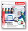 marqueur tableau blanc effaçable - mine séche 10 mm-etui de 4 couleurs assorties