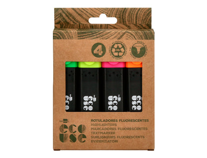Surligneurs liquides assortis - pack de 4