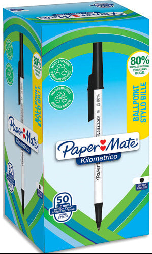 Stylo Bille Kilometrico - Pointe Moyenne 1 mm, Noir
