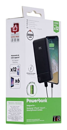 Batterie nomade-powerbank- 30000 mah - charge rapide et efficace