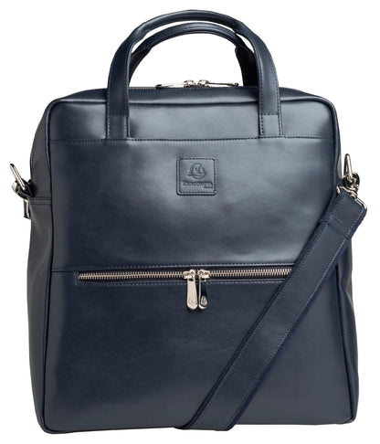 Sac à dos ordinateur 14" cuir marine - élégance et fonctionnalité