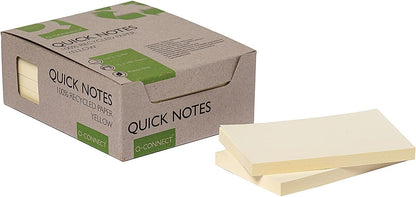 Notes adhésives recyclées 76x127mm - Pack de 12