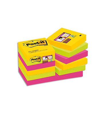 Blocs autocollants 47x47 mm - adhérence extra forte