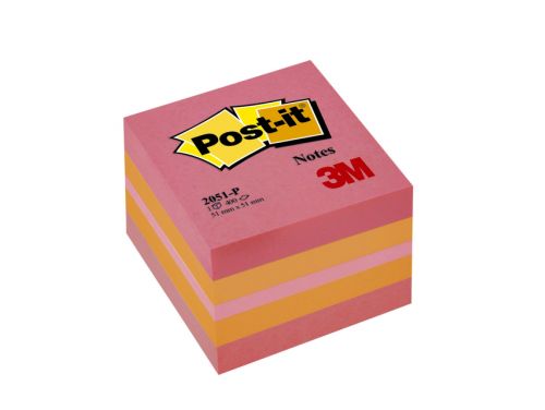 Mini Cube Notes Adhésives Post-it®   51x51 - 400 Feuilles Vives
