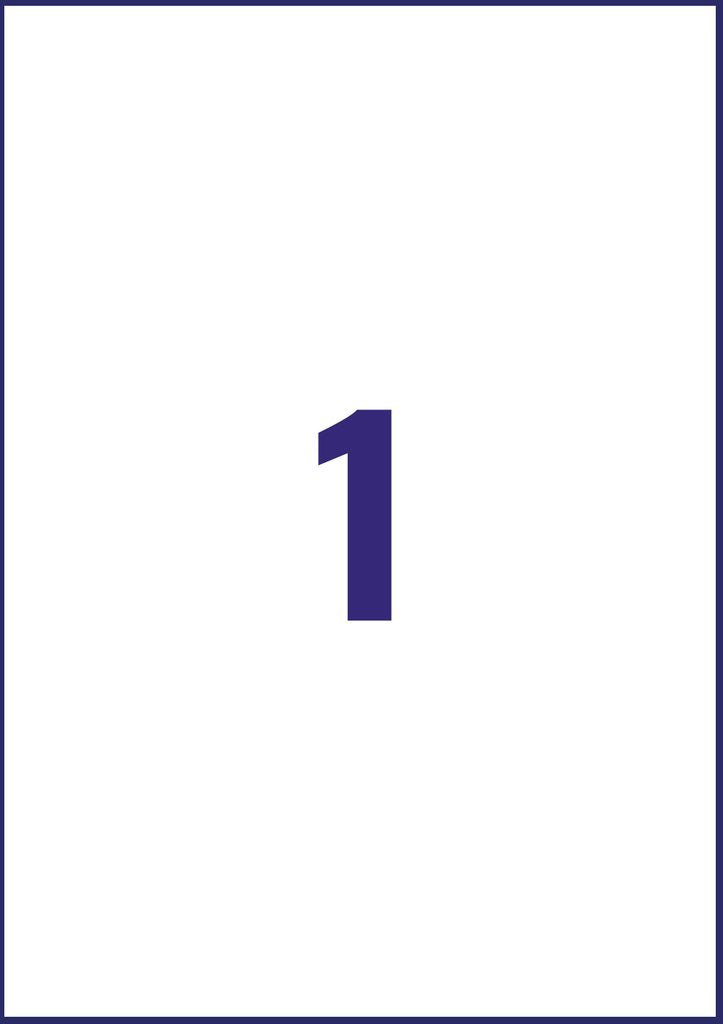 Etiquette A3 papier adhésif  blanc mat -10 feuilles