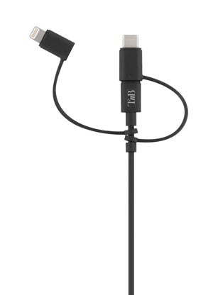 Câble usb multi-connecteurs - 1.5m, noir