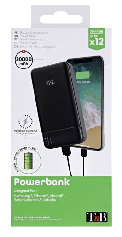 Batterie nomade-powerbank- 30000 mah - charge rapide et efficace
