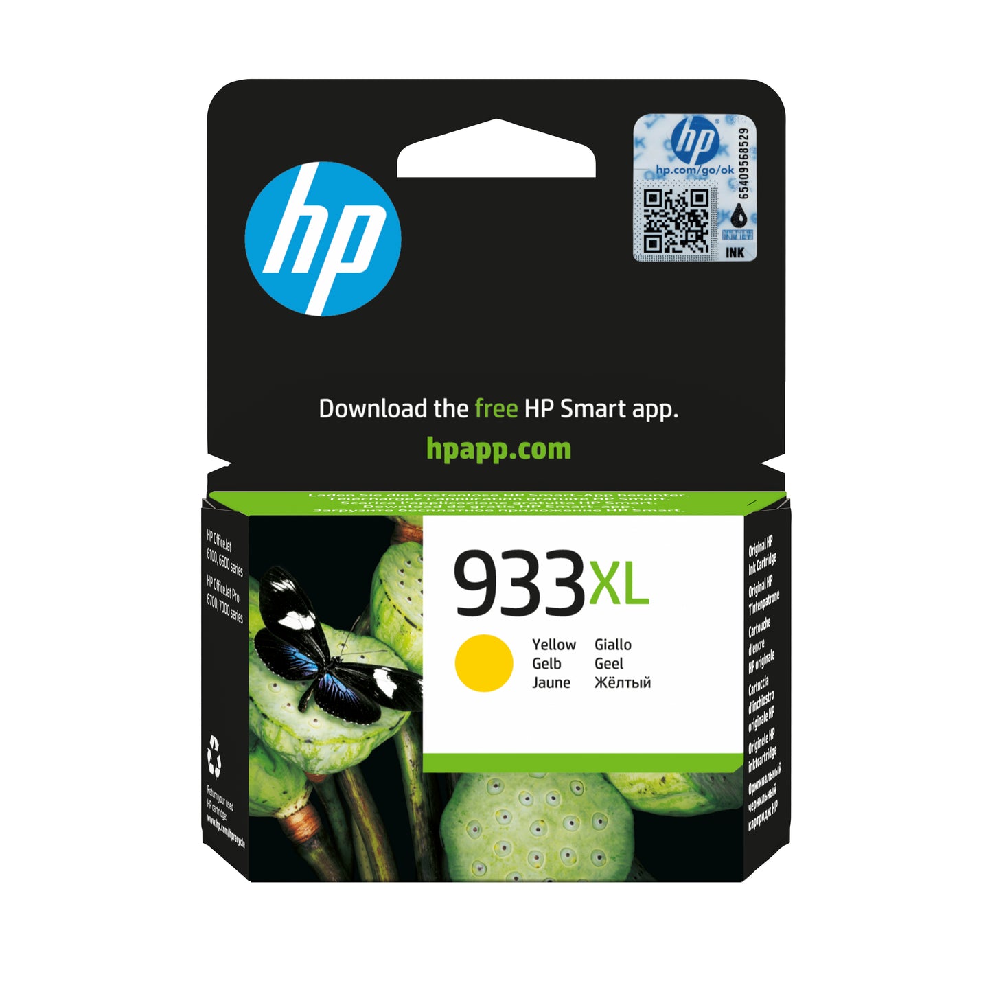 Cartouche d'encre HP jaune 933xl - haut rendement