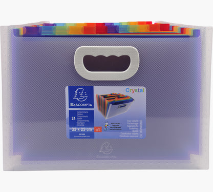Valisette trieur A4 extensible 24 Compartiments - A4 Transparent