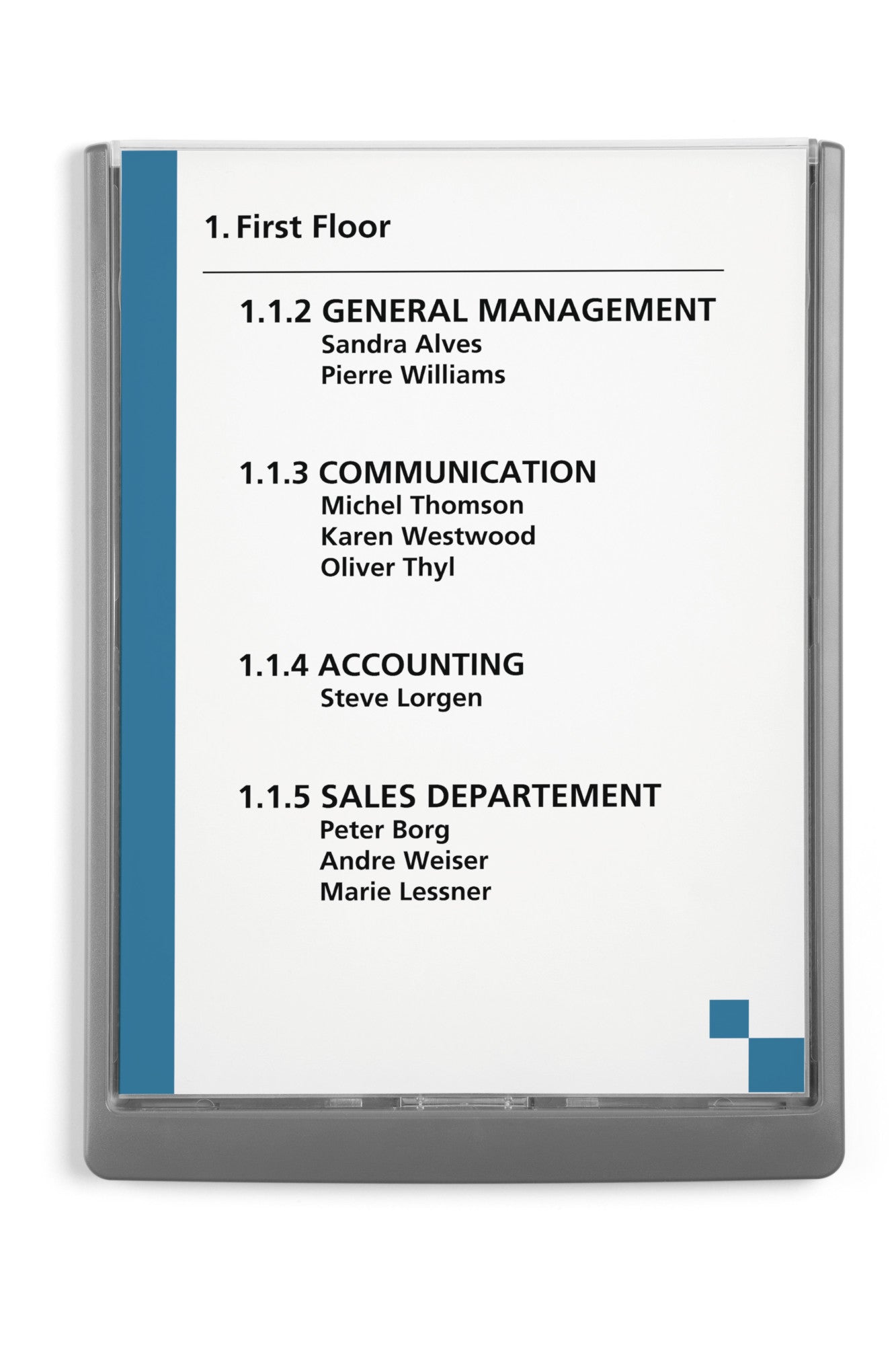 Plaque de porte A4 - design moderne et personnalisable