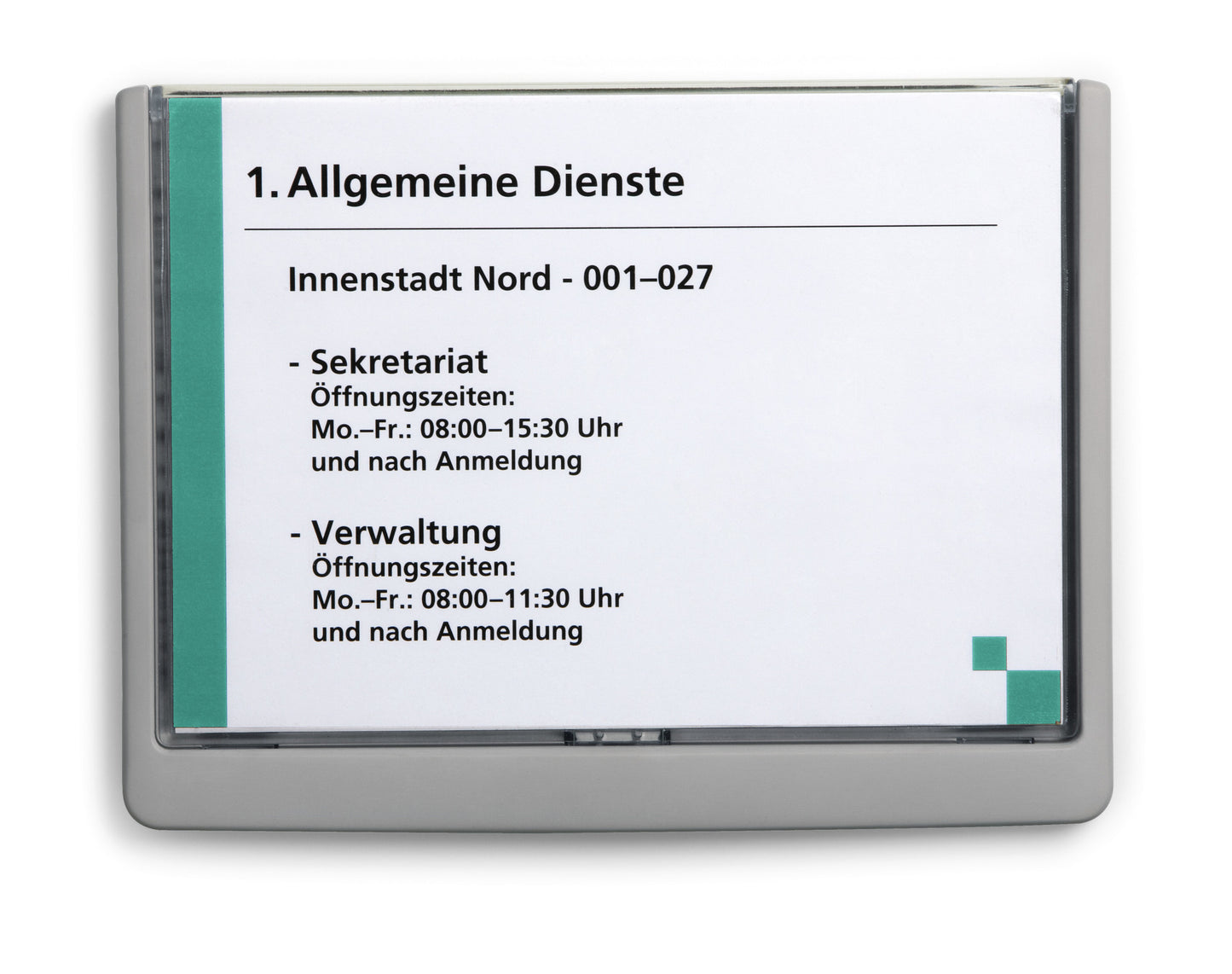 Plaque de porte A5 paysage - remplacement facile