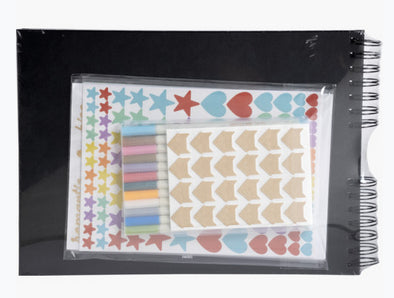 Kit Scrapbooking 70 Pages Noires - Créativité Maximale