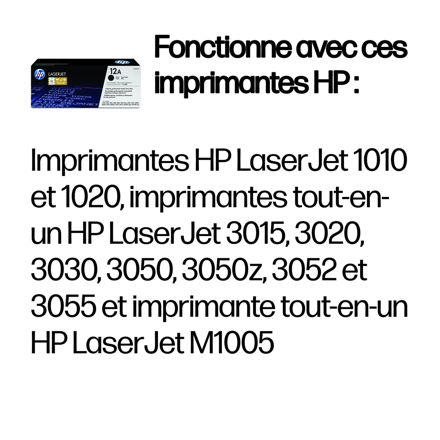 Cartouche toner HP q2612a - noir 2000 pages