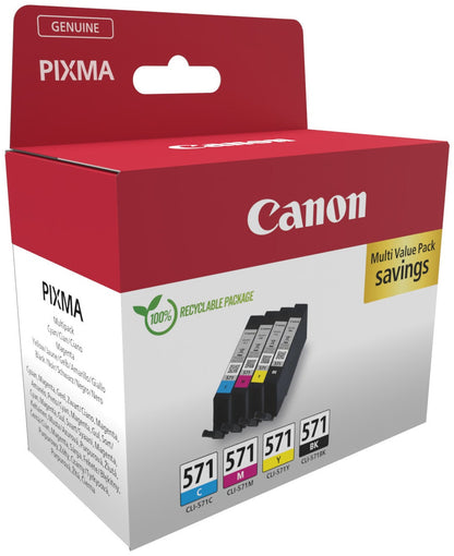 Cartouche d'encre Canon cli-571 - pack multi couleurs