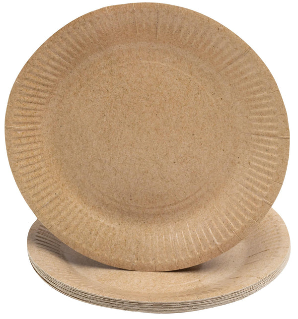 Assiette carton 23cm p/20 kraft