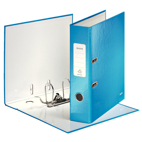 Classeur levier ouverture 180° dos 8cm  bleu