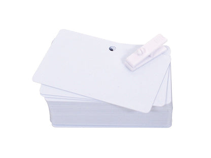 Cartes pvc perforées - pack de 100