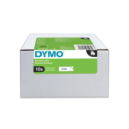 Ruban Dymo D1 12mm noir/blanc boite de 10
