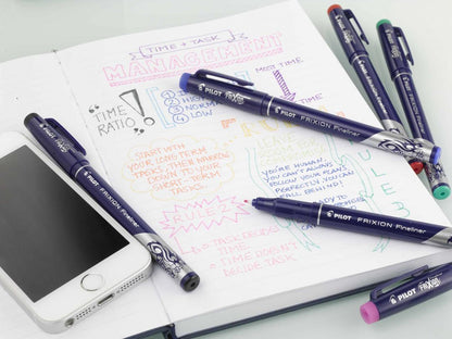 stylo feutre frixion fineliner effaçable vert - pointe fine