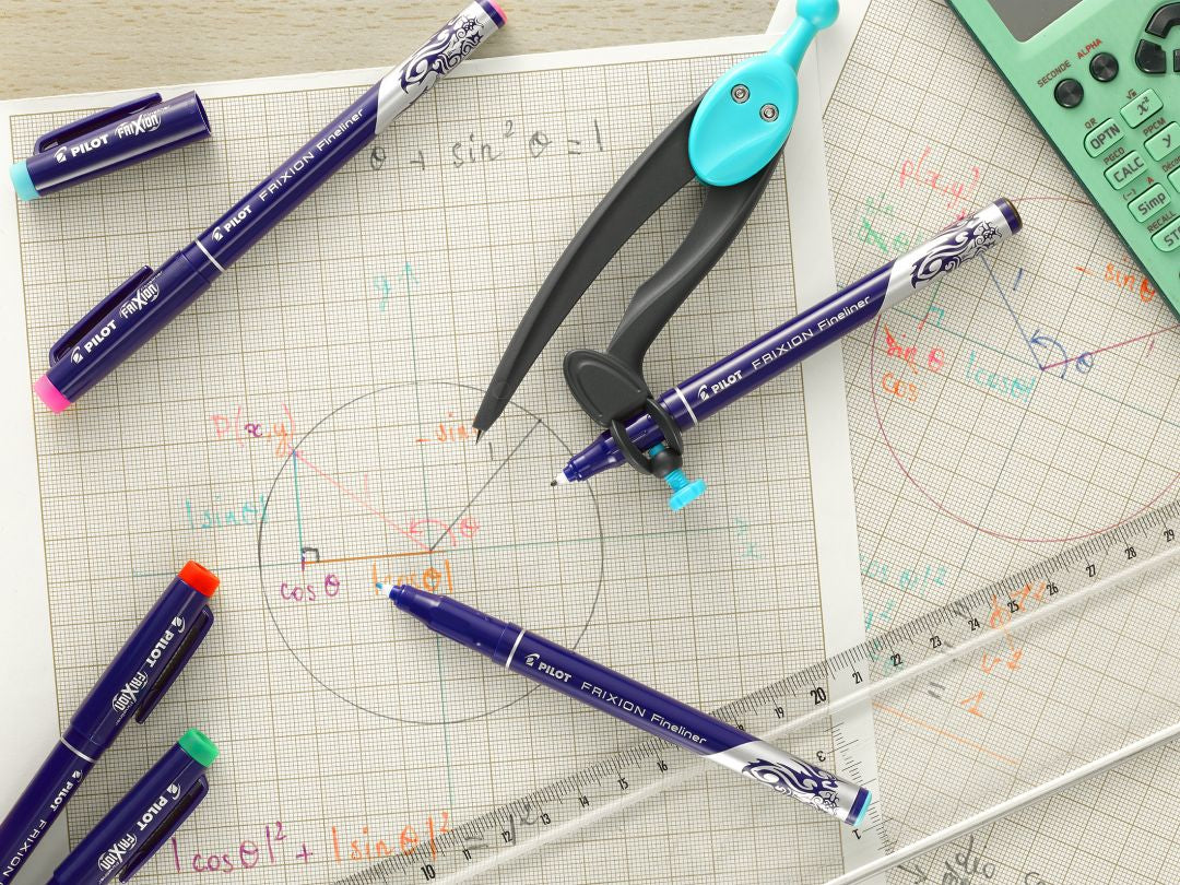 stylo feutre frixion fineliner effaçable vert - pointe fine