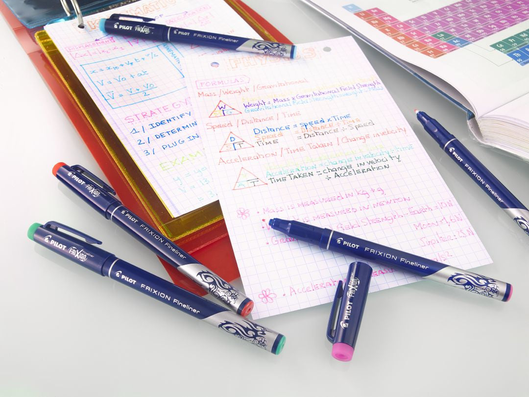 stylo feutre frixion fineliner effaçable vert - pointe fine