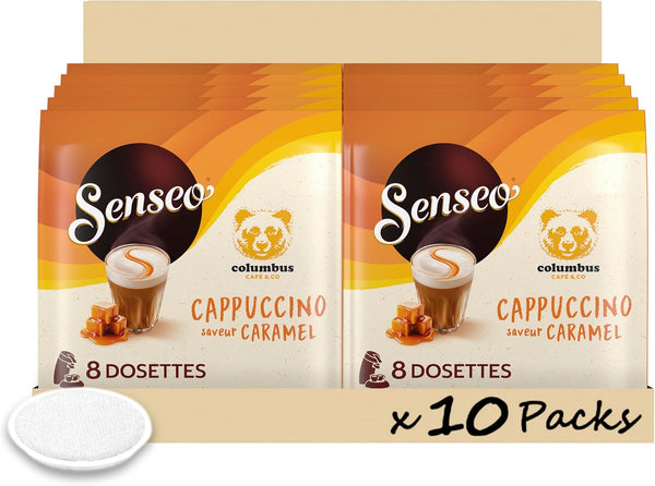 Dosettes cappuccino caramel - 80 tasses gourmandes-pour senséo