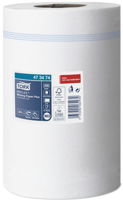 Bobines papier essuyage plus - 200 feuilles, 2 couches