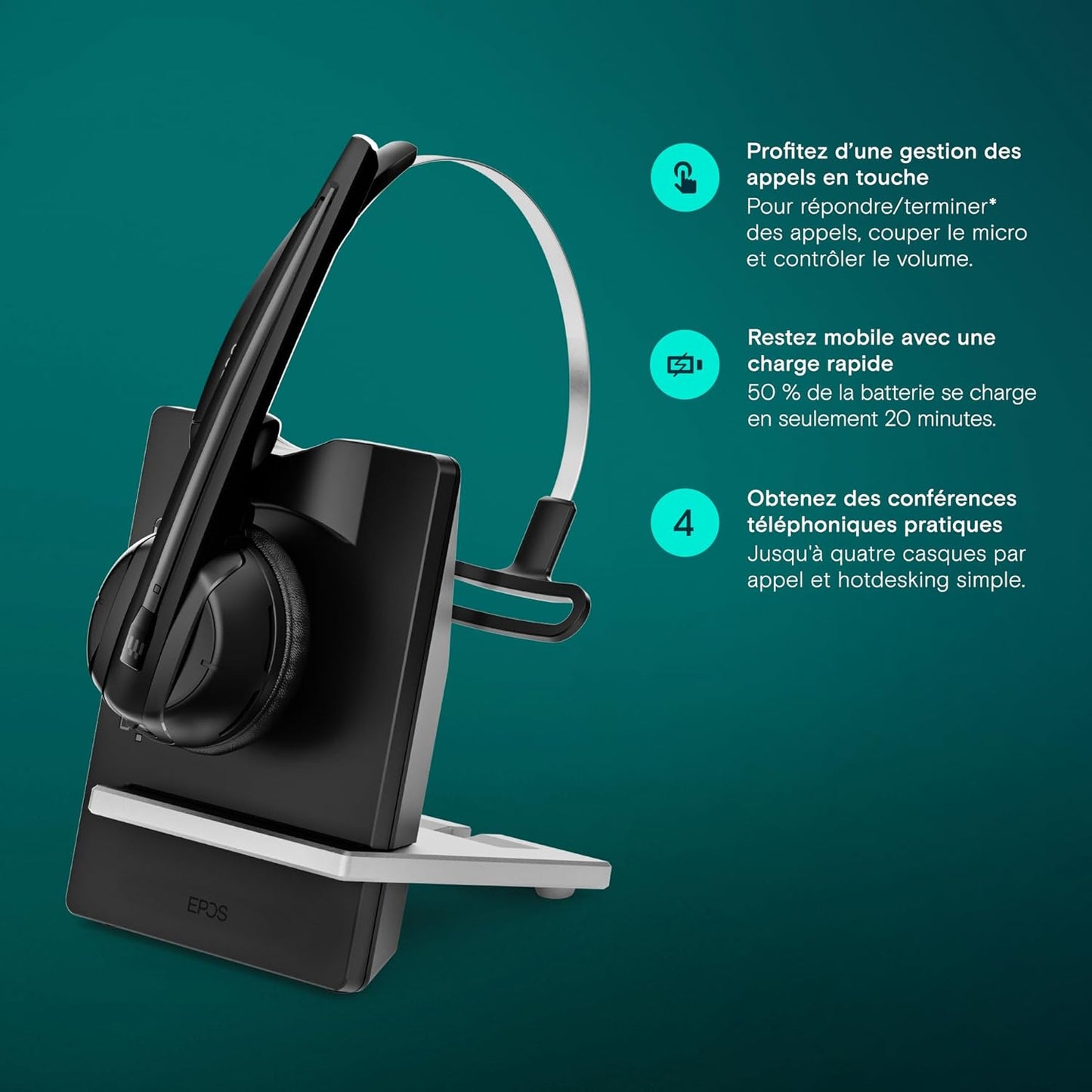 Micro-casque DECT sans Fil - Clarté Audio Professionnelle