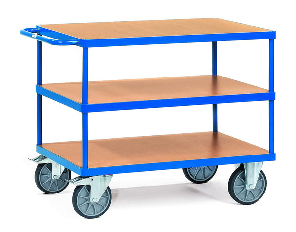 Servante industrielle 500 kg - 3 plateaux robustes