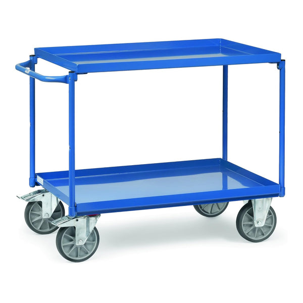 Chariot Tole 2 Plateaux A Rebords Etanches Dimensions Utiles 850 X 500 Mm