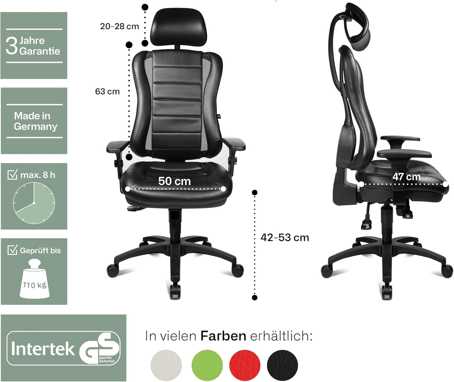 Siège de bureau ergonomique aquila - confort et style