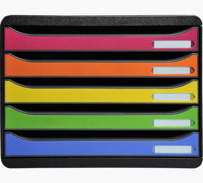 Module de classement big box ouverture à l'italienne 5 tiroirs-arlequin