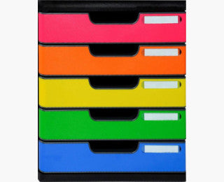 Module de classement A4 5 tIroirs arlequin