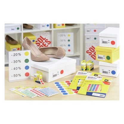 Pastille adhésive 30mm -sachet de 384 -blanc