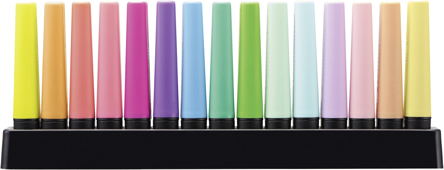 SurligneurStabilo boss  set de bureau - 15 couleurs fluorescentes