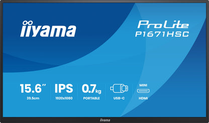 Écran LED 15,6" Full HD - IPS, 3 ms
