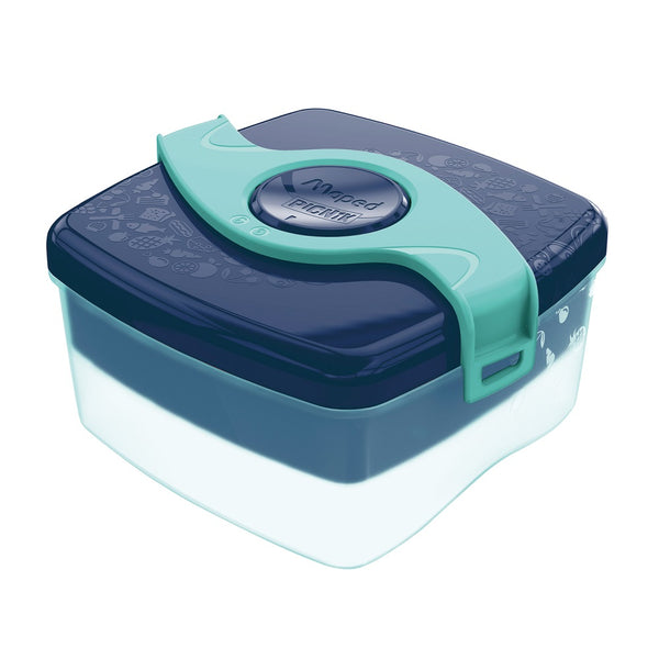 Boîte déjeuner carrée - 1,4l, bleu, micro-ondes