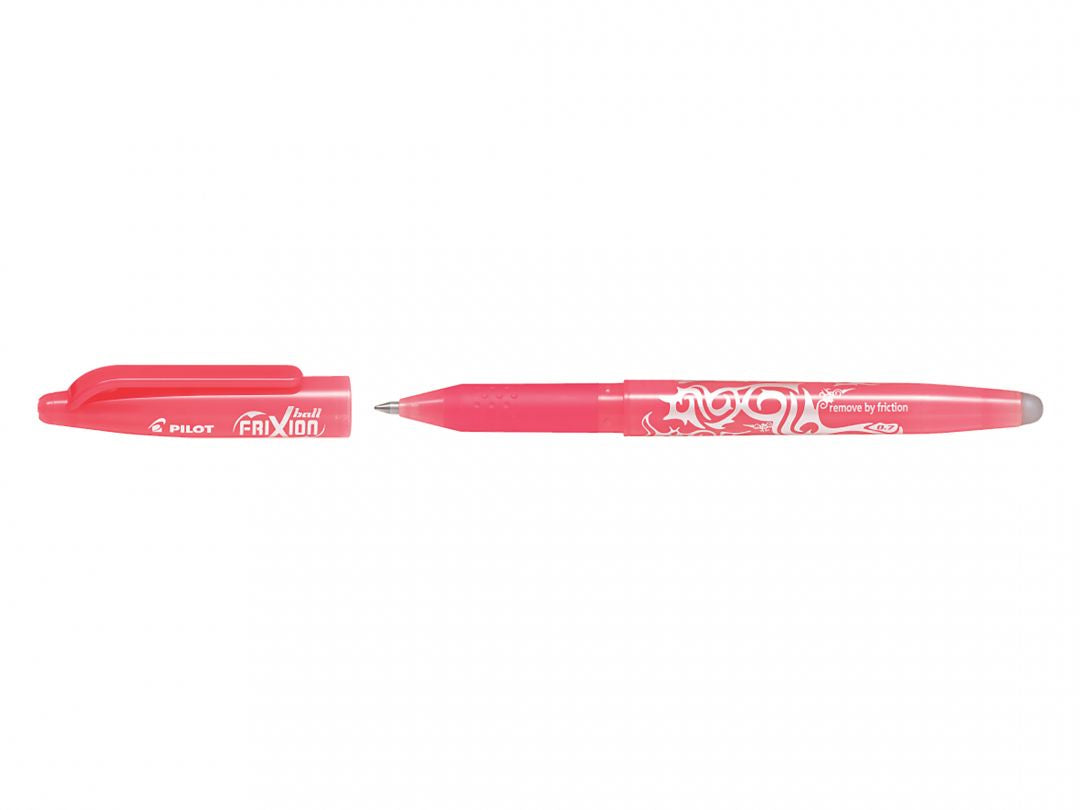 stylo roller frixion effaçable corail - écriture fluide 0,7 mm