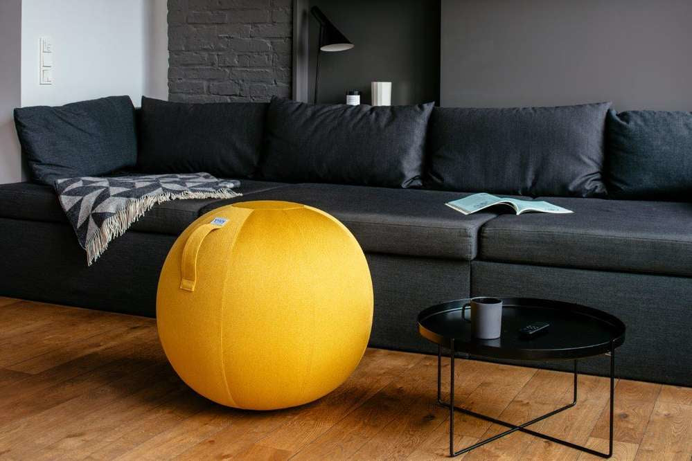 Ballon d'assise ergonomique - Jaune - Ø 60-65cm