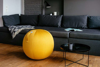 Ballon d'assise ergonomique - Jaune - Ø 60-65cm