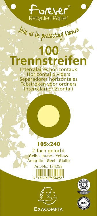 Fich intercalaire 105x240 jaune p/100