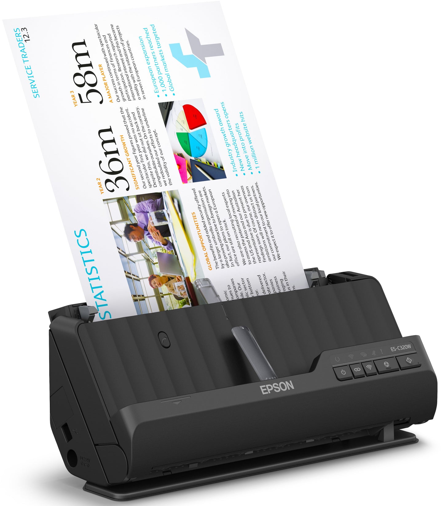 Scanner Epson es-c320w - numérisation recto verso rapide